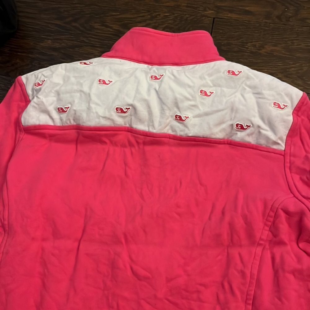 Vineyard Vines hot pink logo 1/4 zip - Picture 6 of 6